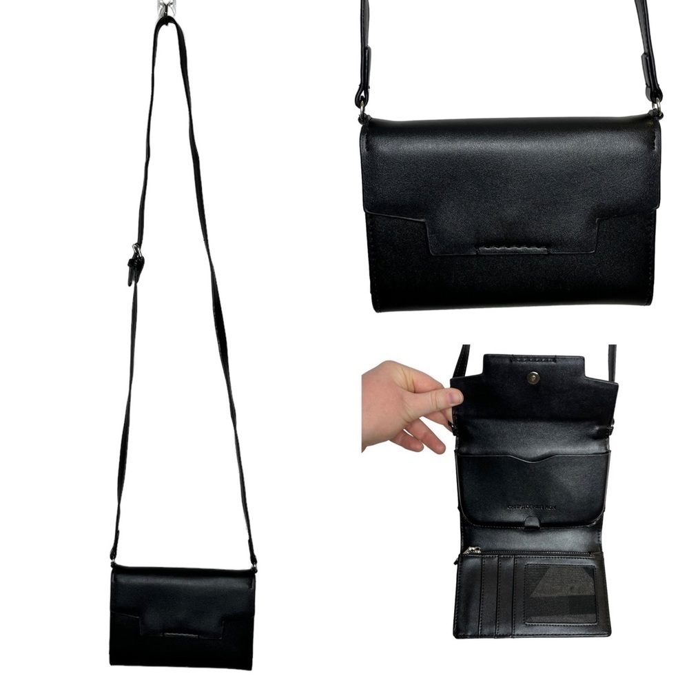 𝅺CHRISTOPHER Kon Crossbody Wallet Phone Bag Leather Minimalist